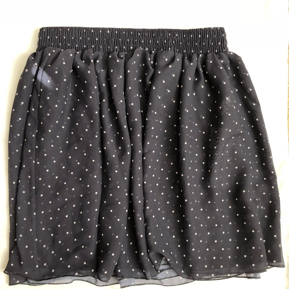 American Apparel Polka Dot Chiffon Mini Skirt